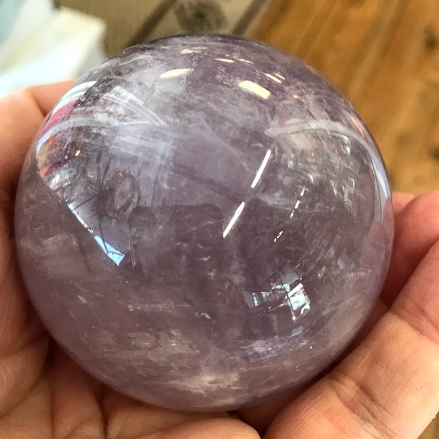 Includes a Free Surprise Gift for Wellness Peace and Chakra Healing Meditation Aatm Reiki Energized Amethyst Ball Sphere for EMF Protection Spirituality 1.5-2.75 Inch 