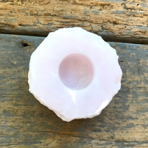 Pink Calcite Candle Holder