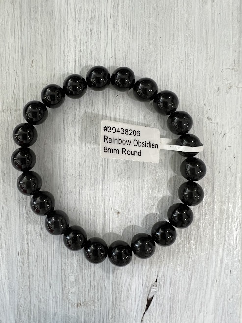 Buy Reiki Crystal Products Natural Black Obsidian Bracelet Crystal Stone  6mm Beads Bracelet Round Shape for Reiki Healing and Crystal Healing Stone  (Color : Black) at Amazon.in